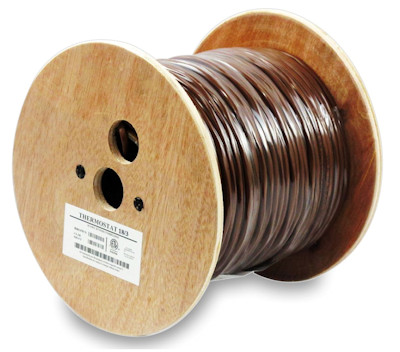 500ft Thermostat Cable, 2 Wire Solid (18AWG), CL-2 Rated, CMR Unshielded, Brown