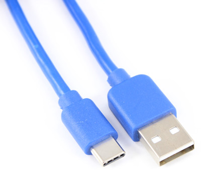 1.5ft USB Type-C Male to Type-A Male Cables, 480Mbps, Blue