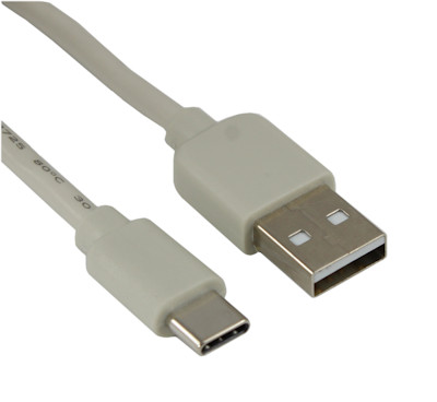 3ft USB Type-C Male to Type-A Male Cables, 480Mbps, Gray