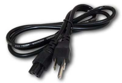 10ft Mickey Mouse Cord (NEMA 5-15P to C5 Plug 18AWG, Black   