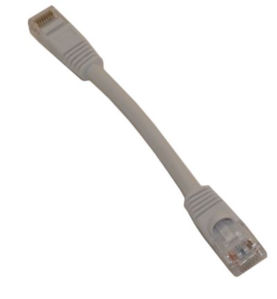 6inch Cat5E Ethernet RJ45 Patch Cable, Stranded, Snagless NON-BOOTED/24AWG, WHITE