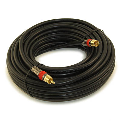 50ft 1 Wire RCA Premium Digital Audio SubWoofer/Video Cable IN WALL