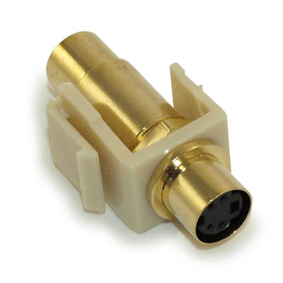 Keystone Jack Insert/Coupler Type: S-Video (VCR), Ivory