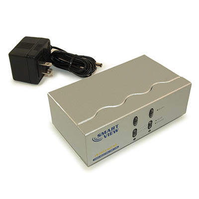 2-Port VGA Switch, Push Button, to 250Mhz to 1920x1440