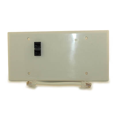 4-Gang 110 Phone Plate with Coax Video Distribution Wall-Plate, White