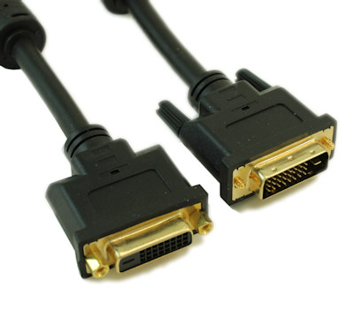 6.6ft DVI-D DUAL LINK (28 AWG) Extension Cable (M/F) Gold Plated