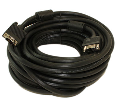 50ft Premium VGA EXTENSION M/F Triple-Shield Cable Gold Plated