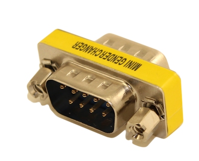 Serial Port Gender Changer Adapter (Male/Male) DB9, Nickel Plated