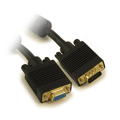 MyCableMart 15ft Premium VGA Extension M/F Triple-Shield Cable Gold Plated MyCableMart 15ft Premium VGA Extension M/F Triple-Shield Cable Gold Plated