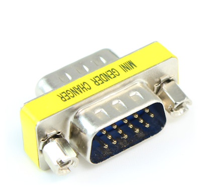 HD15 (VGA/VGA) Male/Male 15 pin, Mini Gender Changer Adapter