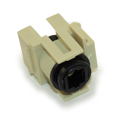 Keystone Jack Insert/Coupler Type: Toslink Optical Female/Female, Ivory