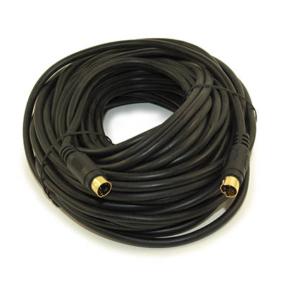 50ft S-Video Mini4 Male/Male Digital VHS/VCR Cable, Gold Plated Ends
