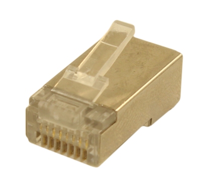 RJ45 Modular Plugs for CAT5E **SHIELDED** Wire, Pkg of 100