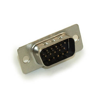 VGA/HD15 Male Cup/Circuit Board Connector, Solder Type