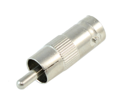 BNC Female to RCA Male Adapter - Nickel Plated