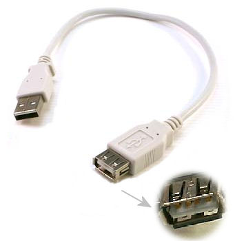 15ft USB 2.0 EXTENSION Type A Male to A FEMALE Cable, Beige