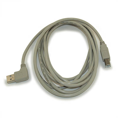 10ft ANGLE USB 2.0 Certified 480Mbps Type A Male to B Male Cable,Beige