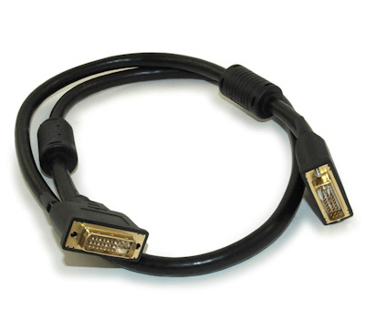 3ft DVI-I Dual Link DIGITAL//ANALOG Male to Male Gold Plated Cable 28 AWG