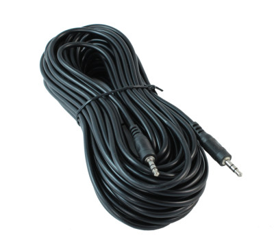 50ft 3.5mm Mini-Stereo TRS Male to Male Speaker/Audio Cable, Black