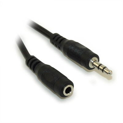 6ft 3.5mm Mini-Stereo TRS Male to Female Audio Extension Cable