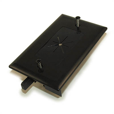 Wallplate: Single-Gang Pass-Thru with Flex Opening, Black