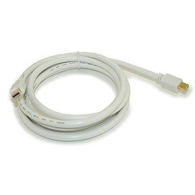 6ft Mini DisplayPort Cable 30AWG Gold Plated, White