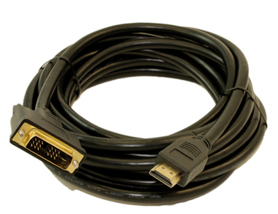 15ft HDMI/DVI-D Combination Cable (28 AWG), Gold Plated
