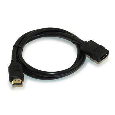 3ft HIGH-SPEED HDMI w/Ethernet 28 AWG EXTENSION (M/F) Cable,Gold Plated