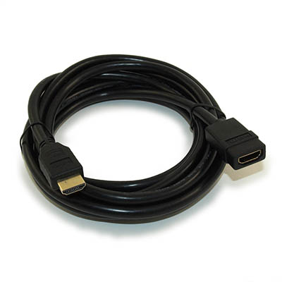 10ft HIGH-SPEED HDMI w/Ethernet 28 AWG EXTENSION (M/F) Cable,Gold Plated