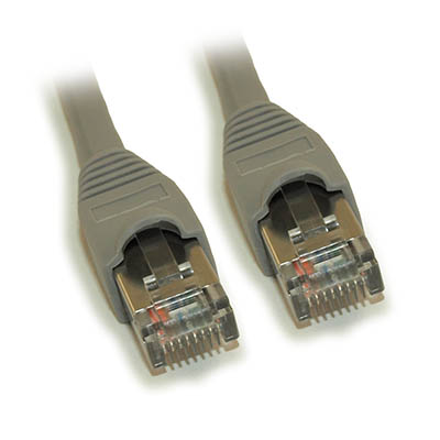 50ft Cat6A SHIELDED Ethernet RJ45 Patch Cable,Stranded,Snagless Booted,GRAY