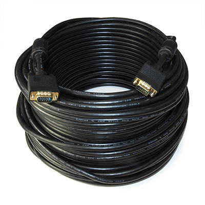 200ft Premium VGA Male/Male Triple-Shielded Cable w/Ferrites Gold Plated
