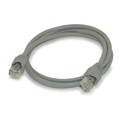 3ft Cat5E Ethernet RJ45 Patch Cable, Stranded, Snagless Booted, GRAY