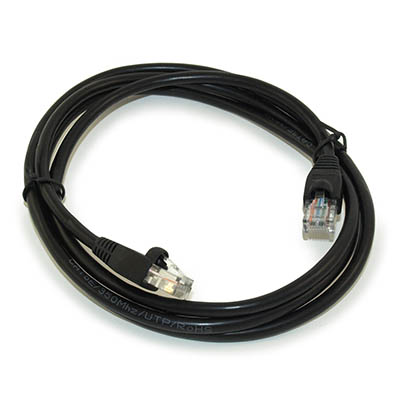 5ft Cat5E Ethernet RJ45 Patch Cable, Stranded, Snagless Booted, BLACK