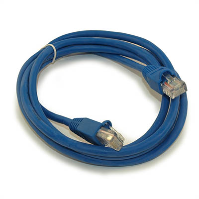 5ft Cat5E Ethernet RJ45 Patch Cable, Stranded, Snagless Booted, BLUE
