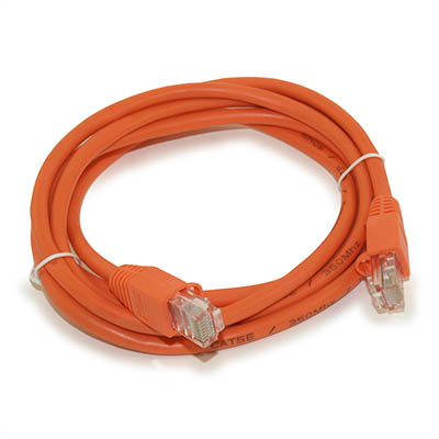 5ft Cat5E Ethernet RJ45 Patch Cable, Stranded, Snagless Booted, ORANGE
