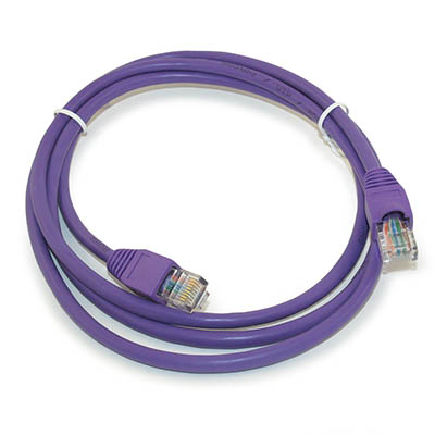 5ft Cat5E Ethernet RJ45 Patch Cable, Stranded, Snagless Booted, PURPLE