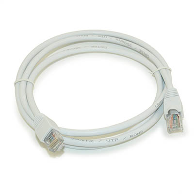 5ft Cat5E Ethernet RJ45 Patch Cable, Stranded, Snagless Booted, WHITE
