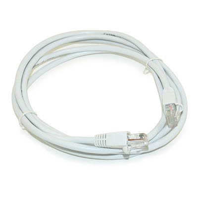 7ft Cat5E Ethernet RJ45 Patch Cable, Stranded, Snagless Booted, WHITE