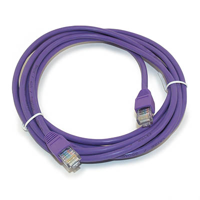10ft Cat5E Ethernet RJ45 Patch Cable, Stranded, Snagless Booted, PURPLE