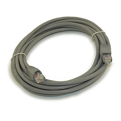 14ft Cat5E Ethernet RJ45 Patch Cable, Stranded, Snagless Booted, GRAY