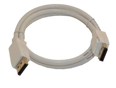 3ft DisplayPort to DisplayPort (v1.2) Cable, 28AWG, Gold Plated, White