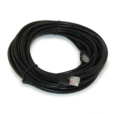 25ft Cat5E Ethernet RJ45 Patch Cable, Stranded, Snagless Booted, BLACK