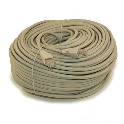 200ft Cat5E Ethernet RJ45 Patch Cable, Stranded, Snagless Booted, GRAY
