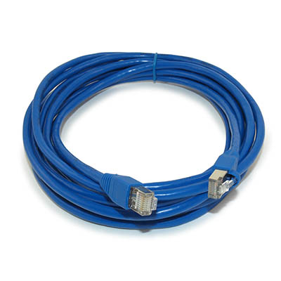 14ft Cat5E SHIELDED Ethernet RJ45 Patch Cable,Stranded,Snagless Booted,BLUE