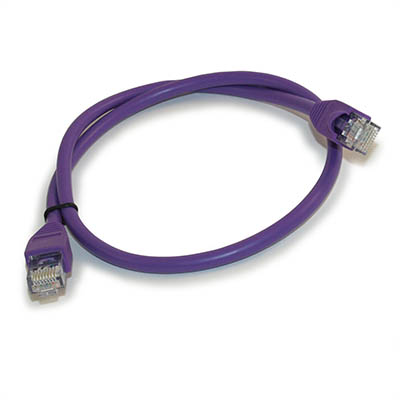 2ft Cat6 Ethernet RJ45 Patch Cable, Stranded, Snagless Booted, PURPLE