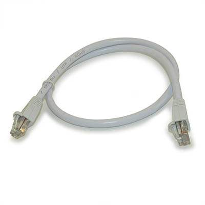 2ft Cat6 Ethernet RJ45 Patch Cable, Stranded, Snagless Booted, WHITE