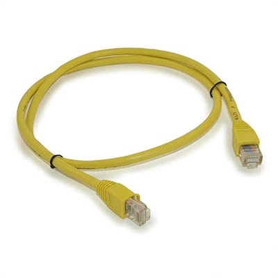 3ft Cat6 Ethernet RJ45 Patch Cable, Stranded, Snagless Booted, YELLOW