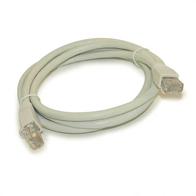 5ft Cat6 Ethernet RJ45 Patch Cable, Stranded, Snagless Booted, WHITE