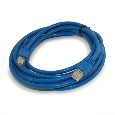 10ft Cat6 Ethernet RJ45 Patch Cable, Stranded, Snagless Booted, BLUE