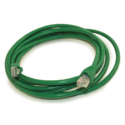10ft Cat6 Ethernet RJ45 Patch Cable, Stranded, Snagless Booted, GREEN